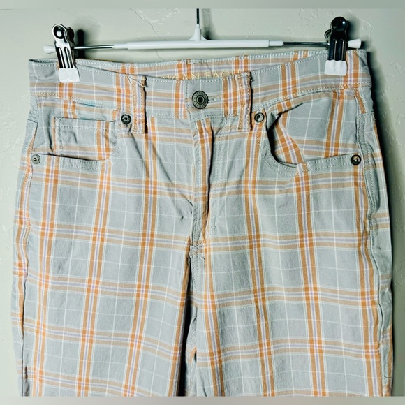 American Eagle Plaid High Waisted Mom Jean SZ 2 NEW! - Picture 4 of 16